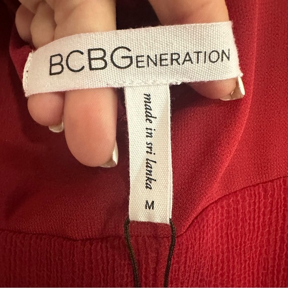 BCBGeneration MEDIUM Ruffle Sleeve Tent Dress NEW WITH TAGS Burgundy/Maroon CUTE - Picture 11 of 14